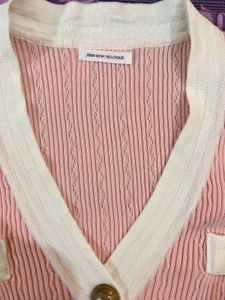 Korean V Neck Gold Botton Top
