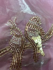 Elegant Lavender Organza Saree