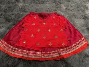 FabIndia Red Girls' Lehenga Choli