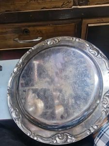 Vibtage Silver Dinnerware Plate