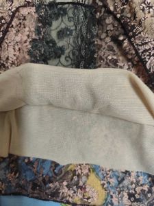 Brown Grungefairy /forestcore Lacey Top