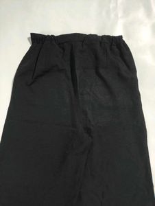 Black Wide-Leg Linen Plazzo | Women&#39;s Free Size