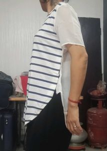 Striped White Top