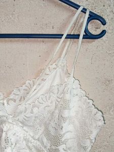 Girl&#39;s Partywear Lace Bralette Top White