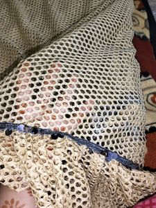 Cream Colour Sareee Net