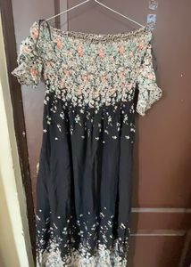 Sassy Cheeky Premium Off Shoulder Dress With Slit