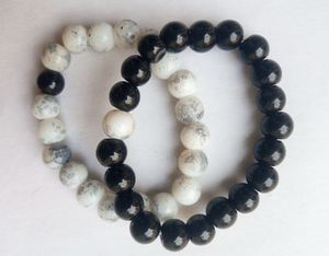 Yin Yang couple Beaded Bracelet Set