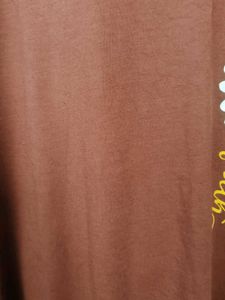 Brown Floral Print T-Shirt for women