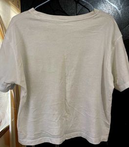 White Crop Tshirt