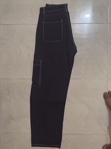 BLACK CARPENTER CARGO PANTS