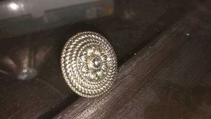 Golden Oxidised Round Ring