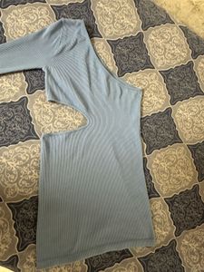 Cut Out Blue Bodycon Dress