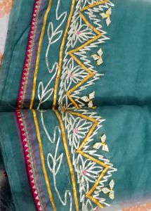 Price Drop🥳Pure Organza Fancy Saree