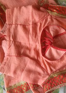 saree with Cute Gingham Dress