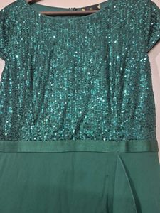 Emerald Sequin Party Dress
