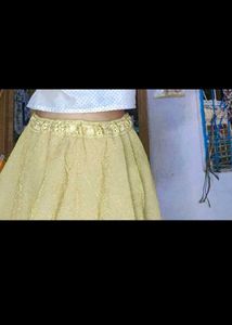 Elegant Gold Ethnic Skirt