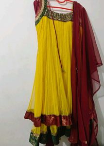 Yellow Anarkali Kurta Set