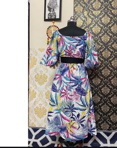 Floral Cutout Midi Dress