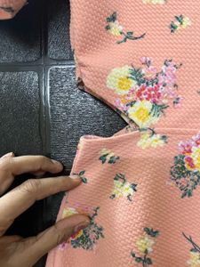 Chic Floral Cut-Out Mini Dress