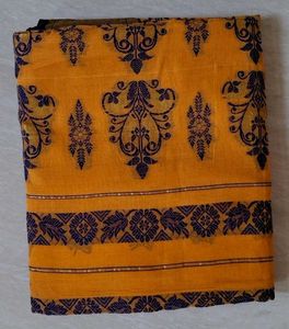 ☆NEW☆Gorgeous Mustard Yellow Cotton Saree 🪔✨