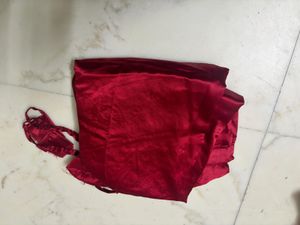 Elegant Red &amp; Black Saree