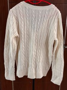 Cream Cable Knit Sweater