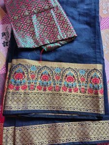 Beautiful New Unused Saree With Blouse Pc