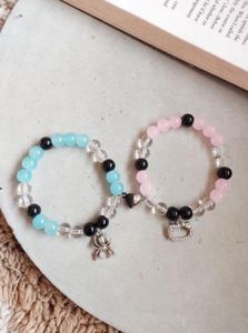 Beaded Charm Bracelets - Set of 2