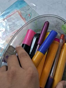 Cut Markers And Shining Pens.