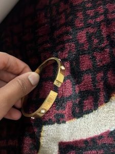 Gold Bangle Bracelet with Diamonds