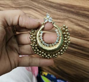 Gold Jhumka Earrings