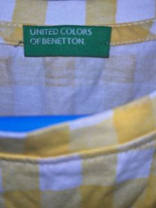 Benetton Yellow Gingham Tee