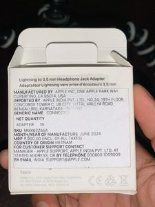 Apple Lightning to Headphone Jack Adapter