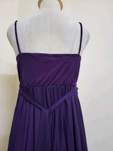 Purple Embellished Chiffon Dress
