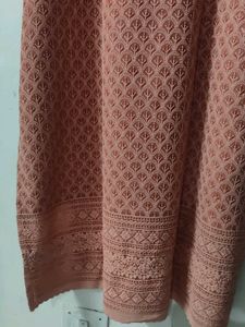 Elegant Peach Embroidered Kurta