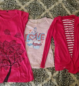 PINK🎀 Set Of 3 T Shirts