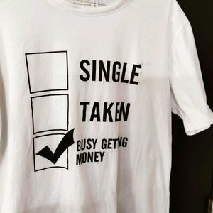 Unisex white T shirt