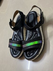 Forever New Black Wedges Sandals