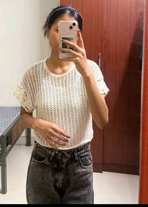 Crochet Knit Top - Casual Chic