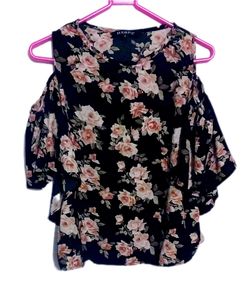Floral Cold Shoulder Top