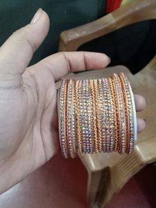 New Bangels...white & Rose Gold Colour Stone