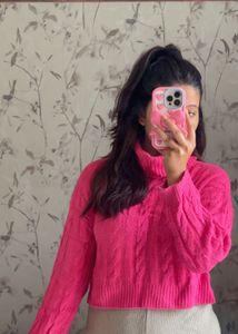 Hot Pink Knit Sweater