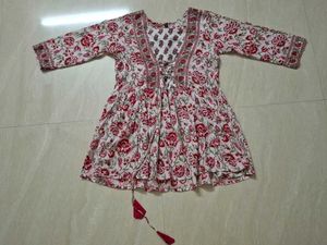 (Size~S)Peplum pink floral top🌻
