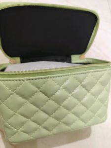 Mac Quilted Vanity Bag - Mint Green..