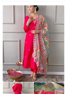 Silk Blend Cotton Kurta Set