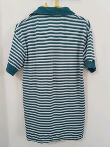 Striped Collar Neck Tshirt