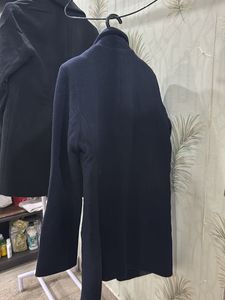 Navy blue overcoat