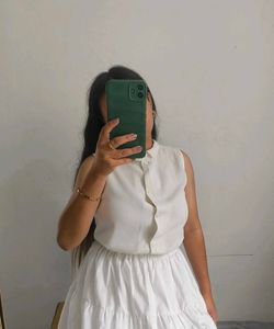 Sleeveless White Top