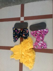 Baby Clothes Bundle 1 Frock 2 Dyper