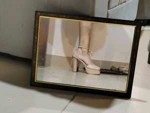 Mary Jane Peach High Heels